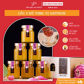 Combo 6 hũ yến chưng sẵn vị Saffron giúp giấc ngủ ngon và chăm sóc sắc đẹp ĐẬM ĐẶC YẾN TƯƠI từ Yến Sào An Toàn