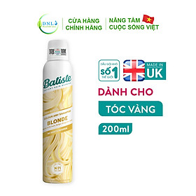 Dầu Gội Khô Dành Cho Tóc Vàng, Tóc Sáng Màu - Batiste Colour Dry Shampoo BLONDE 200ml