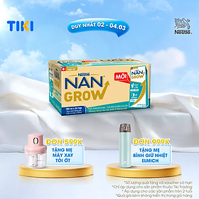Thùng sữa bột pha sẵn Nestlé NANGROW 6(4x180ml) sữa mát công thức từ Thụy Sĩ với 100% Canxi giúp bé cao lớn vượt trội dành cho bé từ 1 tuổi
