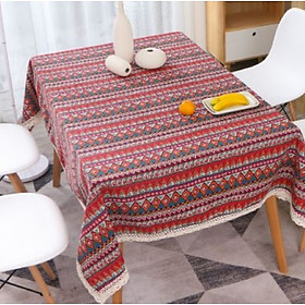 Mua Khăn trải bàn vintage họa tiết thổ cẩm đẹp mắt trang trí bàn noel