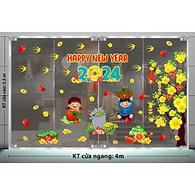 Mua DECAL TRANG TRÍ TẾT 2024 CHO CỬA HÀNG TRANG SỨC