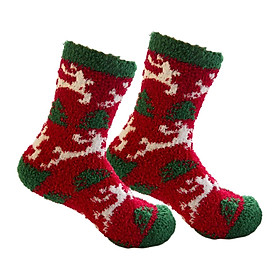 Christmas Fuzzy Socks Cute Soft Funny Sleeping Socks for Festive House Party