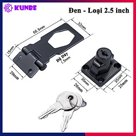 Chốt Khóa Cửa Thẳng Kèm Khóa KUNBE Nhiều Kích Thước Thích Hợp Nhiều Loại Cửa