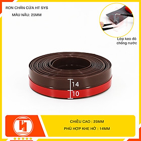 Cuộn Ron Dán Chân Cửa HT SYS - Lớp Keo Đỏ Chống Nước - Chống Gió Lùa - Chống Ồn - Bụi Bẩn - Ngăn Côn Trùng Cuộn Dài 3 Mét