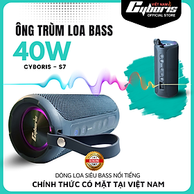 Loa Nghe Nhạc Bluetooth Cyboris S7, Loa siêu Bass, Công suất 40W, Chống nước IPX7, Pin 4000mAh. Hàng chính hãng