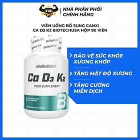 Viên Uống Bổ Sung Canxi Ca D3 K2 BiotechUSA Hộp 90 Viên