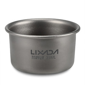 Lixada 35ml Mini Titanium Tea Cup Home Office Outdoor Camping Hiking Coffee Tea Cup Mug 8g