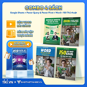 Hình ảnh Combo 4 Sách Word -  Google Sheet - Power Query & Power Pivot  - 150TT ĐÀO TẠO TIN HỌC Ứng Dụng Văn Phòng Kèm Video Khóa Học