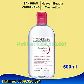 Nước tẩy trang Bio.der.ma Xanh Sébium H2O - Hồng Sensibio H2O 100ml, 500ml