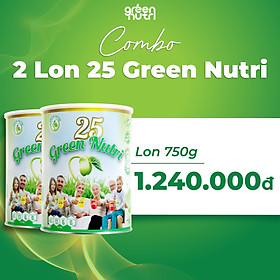 Combo 2 lon 750g Sữa hạt ngũ cốc 25 Green Nutri
