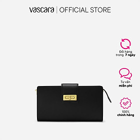 Vascara Clutch Da Thật Nhấn Khóa Gài - CLU 0112