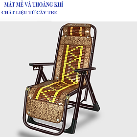 Ghế xếp thư giãn nhập khẩu, chỗ nằm bằng tre mát lạnh mùa hè.