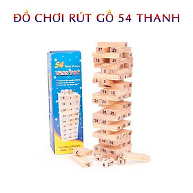 Mua Đồ Chơi Rút Gỗ 54 Thanh Loại Lớn Hộp Màu Xanh Wiss Toy