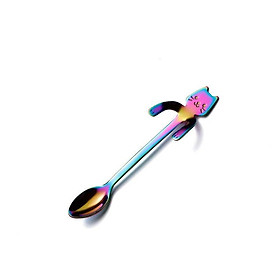 Stainless Steel Coffee Scoop Coffeeware Lovely Cat Dessert Spoon Hanging Ice Cream Dessert Teaspoon Tableware Kitchen Gadgets