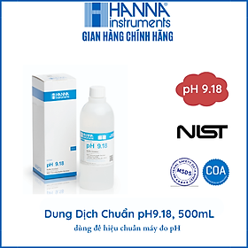 Mua Dung Dịch Chuẩn NIST pH9.18 Để Kiểm Tra Độ Chính Xác Hoặc Hiệu Chuẩn Lại Bất Kỳ Máy Đo pH Nào Tại Điểm 9.18  Chai 500mL  HANNA  HI7009L kèm Giấy Chứng nhận phân tích COA  Hạn sử dụng trên 1.5 năm