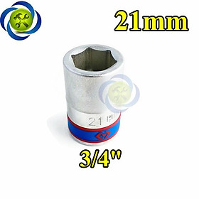 Mua Tuýp 21mm loại 3/4 Kingtony 633521M loại ngắn 6 cạnh màu trắng