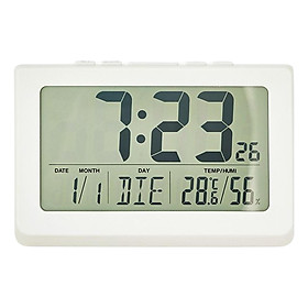 Multifunctional Digital Clock, Modern LCD Temperature Humidity Display Large Screen Wall Clocks for Shop Gift Bedroom Restaurant Decor