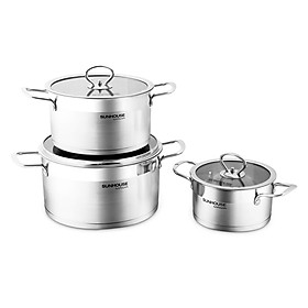 Bộ Nồi Inox 5 Đáy Sunhouse Mama SH784