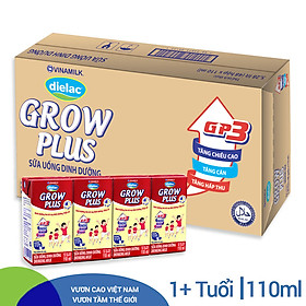 Thùng 48 Hộp Sữa Bột Pha Sẵn Vinamilk Dielac Grow Plus - Đỏ 110ml