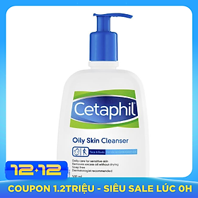 Sữa rửa mặt dành cho da dầu Cetaphil 500ml Nhập khẩu Úc
