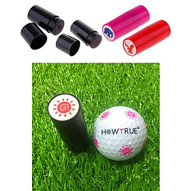4 Pieces Long Lasting Golf Ball Stamper 2.1cm/0.83 inch Diameter Golf Stamp Marker