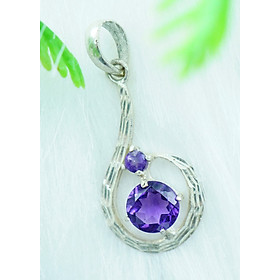 Mặt dây chuyền thạch anh tím Amethyst 3cm