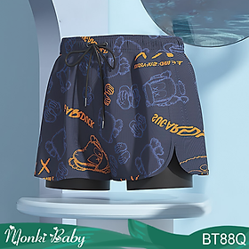Quần Bơi Bé Trai 2 Lớp,Quần Đi Biển, Bể Bơi Cho Bé Trai Năng Động, Lót Trong Thoáng Khí, Vải Nhanh Khô Chống Nắng, Bụng Thun & Dây Buộc Điều Chỉnh, Thoải Mái Vận Động, Đảm Bảo Kín Đáo | BT88