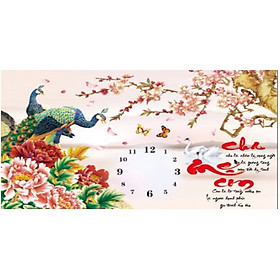 Tranh Đính Đá Đồng Hồ Cha Mẹ   - YN5367