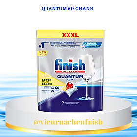 Viên rửa bát Finish Quantum 60 viên Dishwasher Tablets Apple & Lime - hương chanh, táo