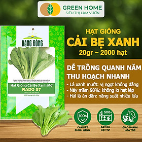 Hạt Giống Rau Greenhome, Ăn Lá, Nhiều Loại, Trồng Chậu, Dễ Trồng, Trồng Quanh Năm, Năng Suất Cao