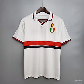 Áo Bóng Đá Retro AC Milan 1993 - Sân Khách bản cao cấp vải Cotton Polyester