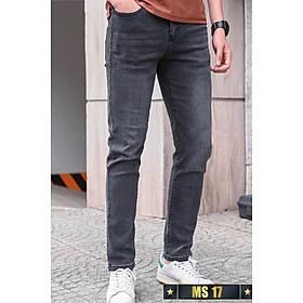Quần jeans nam co dãn , quần bò nam kiểu trơn dáng vừa không bó sát thiết kế trẻ trung đơn điệu phá cách TD104