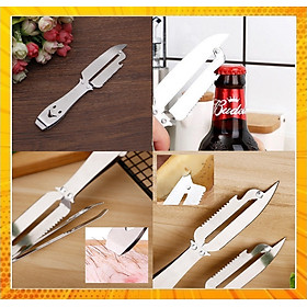 Mua Dao bào đa năng 4in1 - bào vỏ  lấy lõi sâu  khui nắp chai kiêm nhíp gấp LK84