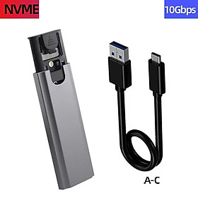 Hộp box ổ cứng đa năng M2 NVMe - M2 SATA cao cấp, Vỏ kim loại tháo lắp dễ dàng, Tốc độ 10Gbps - Hàng nhập khẩu