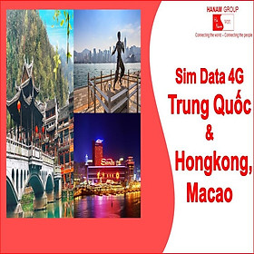 Sim Data 4G Trung Quốc-Hồng Công-Macao Không Giới Hạn Dung Lượng
