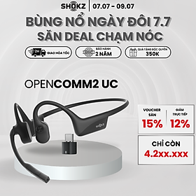 Mua Tai nghe Bluetooth truyền âm thanh qua xương Shokz OPENCOMM2/OPENCOMM2 UC - Hàng Chính Hãng
