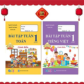 Sách - Combo Bài Tập Tuần Toán và Tiếng Việt 1 - Cánh diều - Học kỳ 2 (2 cuốn)