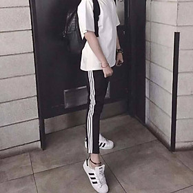 (M L XL, 40-70kg) Quần 3 sọc dọc unisex nam/nữ. Quần 3 line unisex. Quần dài thun unisex. Quần 3 sọc nam. Quần 3 sọc nữ. Quần 3 line nam. Quần 3 line nữ. HÀNG MAY TRỰC TIẾP TẠI VIỆT NAM.