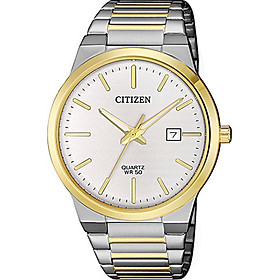 Đồng Hồ Citizen Nam Dây Kim Loại Pin-Quartz BI5074-56A - Mặt Trắng (39mm)