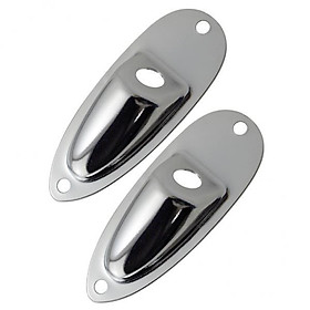 2X Boat Style Electric Bass Guitar Output Jack Socket Plates for ST SQ