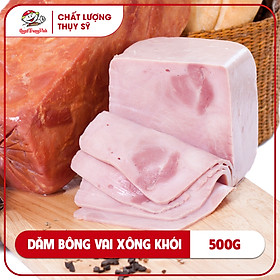 Dăm bông vai xông khói tròn cắt lát/Smoked round ham (Sliced)500GR/PE