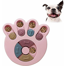 Slow Dog Food Bowl Chó Chó Tương tác đồ chơi tương tác cho chó bền chống chó đánh đố chó Trò chơi câu đố (Rose)