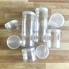 Lọ nhựa giả thủy tinh nắp thiếc xoáy - com bo 3 lọ (500ml/700ml/1000ml/1200ml/1500ml)