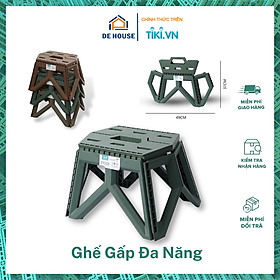 Ghế nhựa xếp đa năng gấp gọn cầm tay 23105 - ghế gấp thông minh tiện lợi di chi chuyển