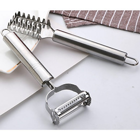 Mua Bộ 2 dụng cụ: Dao cắt gọt bào trái cây hoa quả rau củ lưỡi ngang và Đánh vãy cá  Tặng móc dán tường treo đồ 