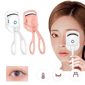 Máy Uốn Mi Điện Cao Cấp Uốn Cong Lông Mi Tự Nhiên Định Hình Lâu Dài Bằng Nhiệt Tích Hợp Cổng Sạc USB Tiện Dụng