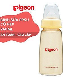 Bình sữa cổ hẹp PPSU Pigeon 160ml/ 240ml