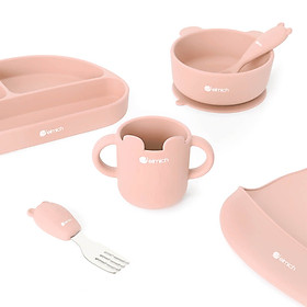 Bộ Ăn Dặm 7 Món Silicone Cao Cấp Elmich Babycare EL-0011, Hàng Chính Hãng, An Toàn Sức Khỏe -JoyMall