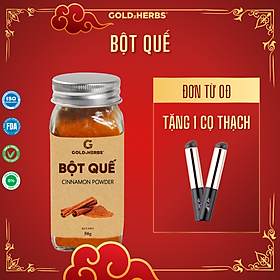 Bột quế GoldzHerbs, nguyên chất 100%, gia vị nấu ăn - Hũ 50g