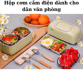 Hộp cơm điện văn phòng 300W nấu cơm nhanh chóng